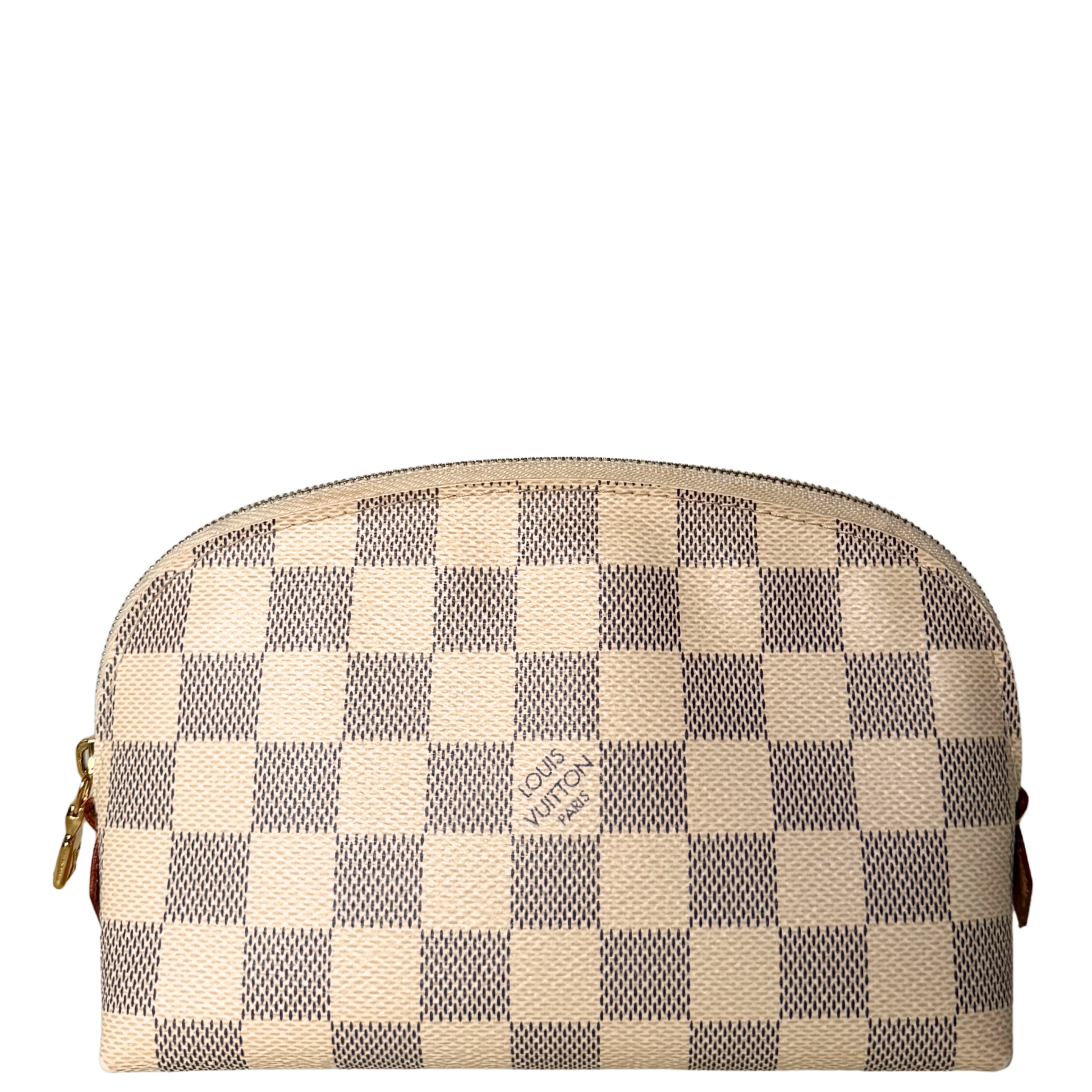 Louis Vuitton Cosmetic Pouch PM Damier Azur N60024 Beige / sehr gut Louis Vuitton