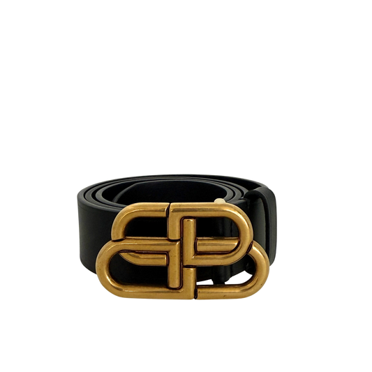 Balenciaga BB Buckle Gürtel 80cm Schwarz / sehr gut Balenciaga