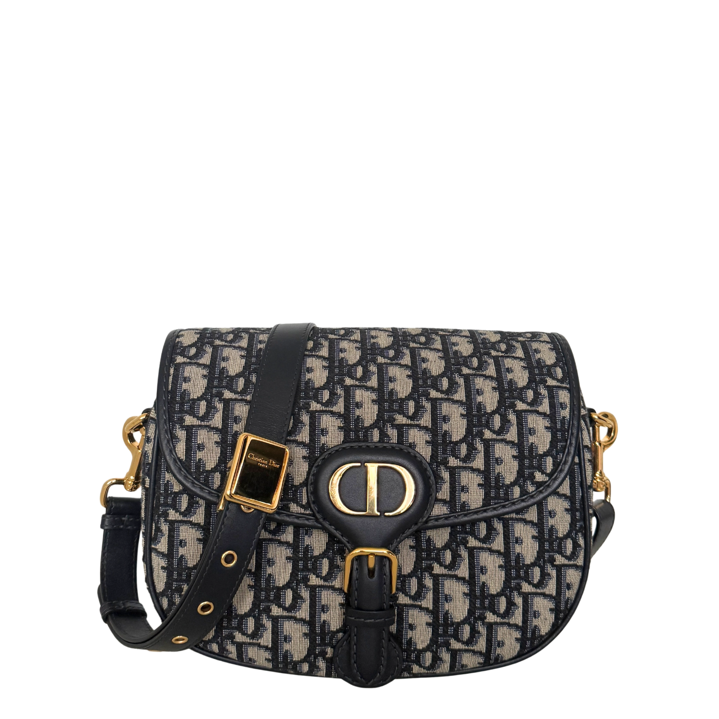 Dior Bobby Tasche Medium Dior Oblique Jacquard Blau mit zusätzlichem Schulterriemen / neuwertig Dior