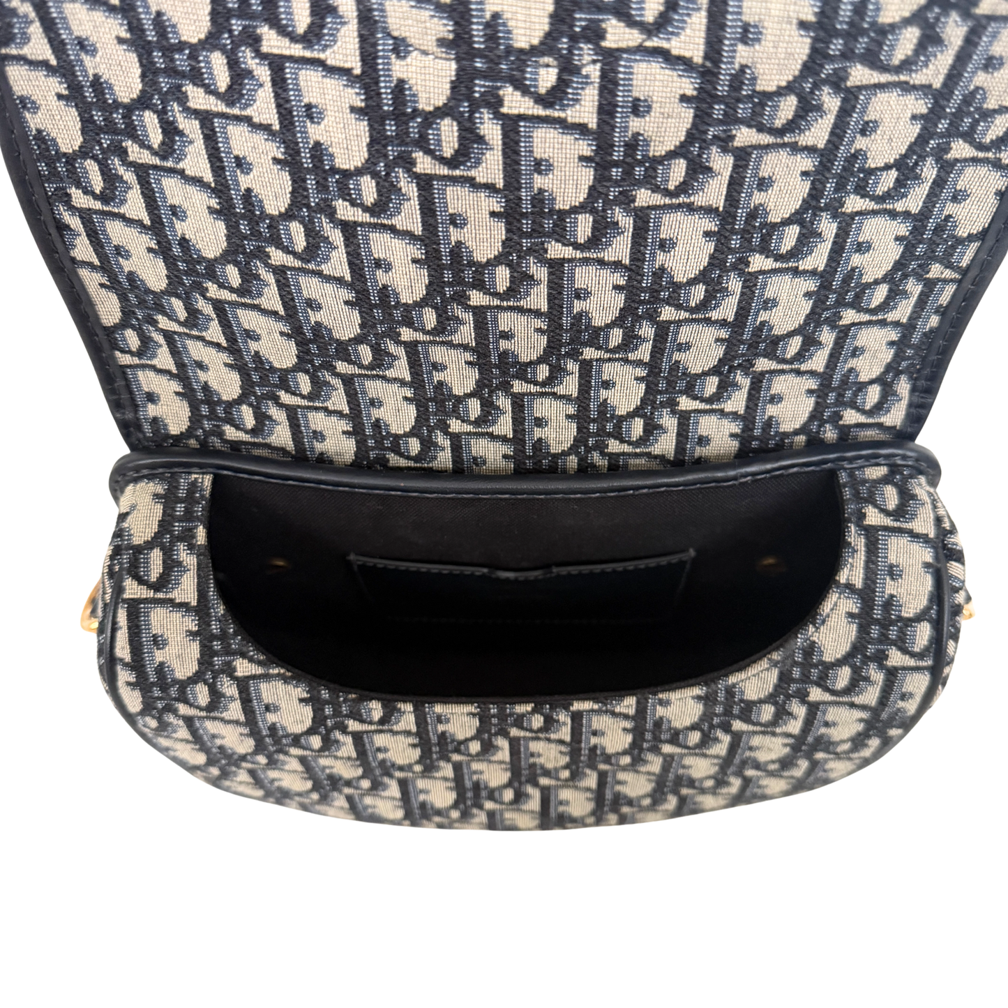 Dior Bobby Tasche Medium Dior Oblique Jacquard Blau mit zusätzlichem Schulterriemen / neuwertig Dior