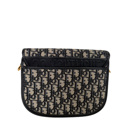 Dior Bobby Tasche Medium Dior Oblique Jacquard Blau mit zusätzlichem Schulterriemen / neuwertig Dior