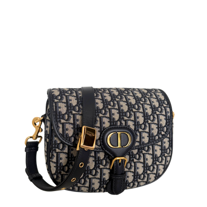 Dior Bobby Tasche Medium Dior Oblique Jacquard Blau mit zusätzlichem Schulterriemen / neuwertig Dior