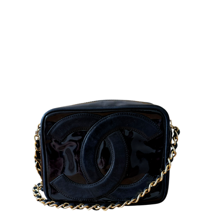 Chanel Vintage Lackleder Camerabag GHW / gut Chanel