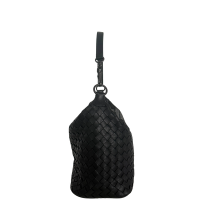 Bottega Veneta Intrecciato Leder Handtasche Schwarz / neuwertig Bottega Veneta