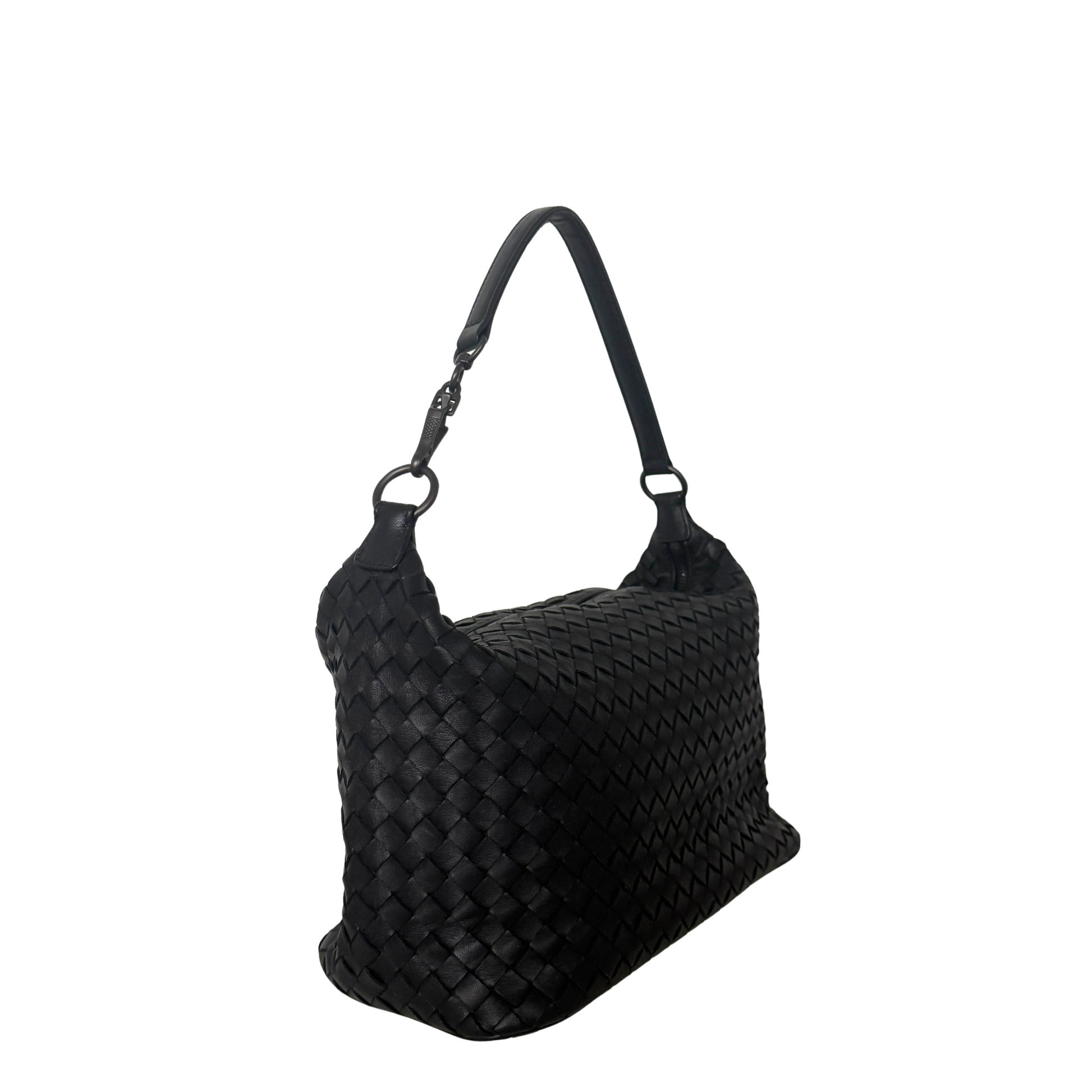 Bottega Veneta Intrecciato Leder Handtasche Schwarz / neuwertig Bottega Veneta