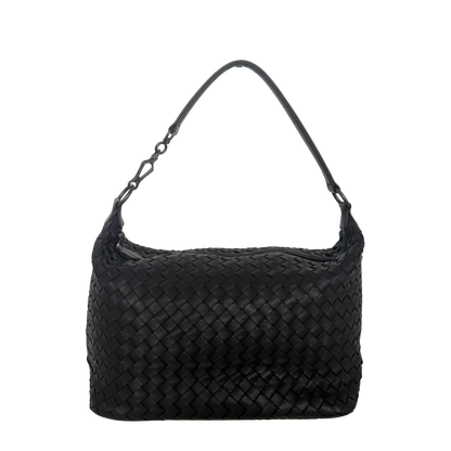 Bottega Veneta Intrecciato Leder Handtasche Schwarz / neuwertig Bottega Veneta