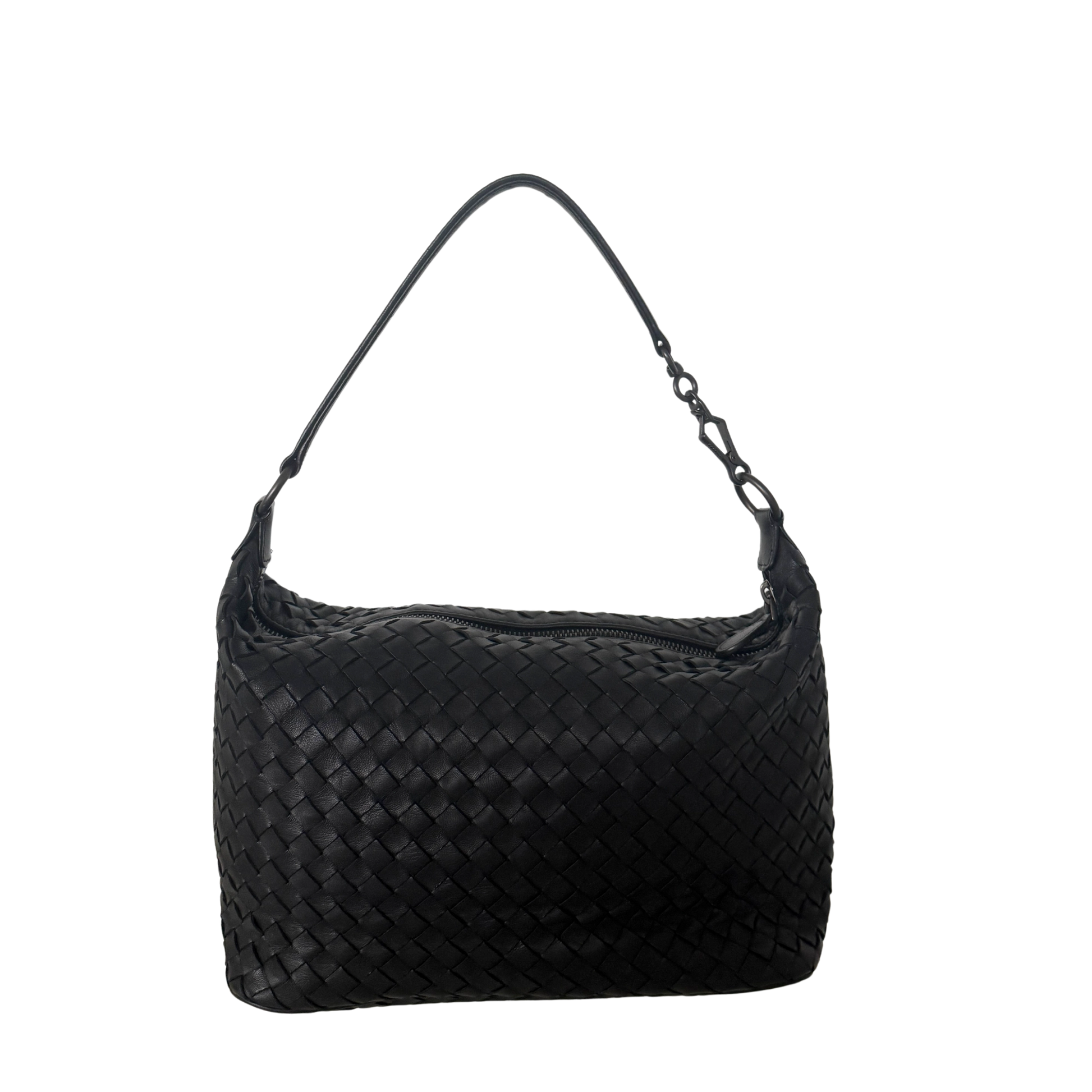 Bottega Veneta Intrecciato Leder Handtasche Schwarz / neuwertig Bottega Veneta