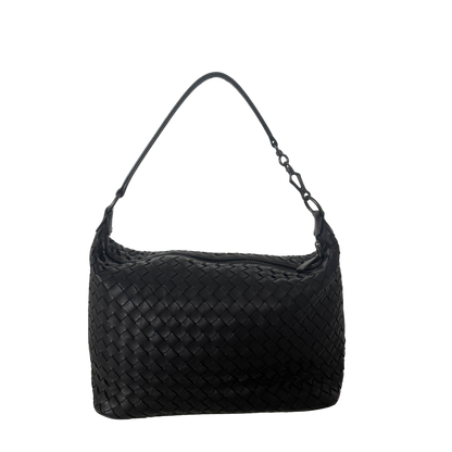 Bottega Veneta Intrecciato Leder Handtasche Schwarz / neuwertig Bottega Veneta