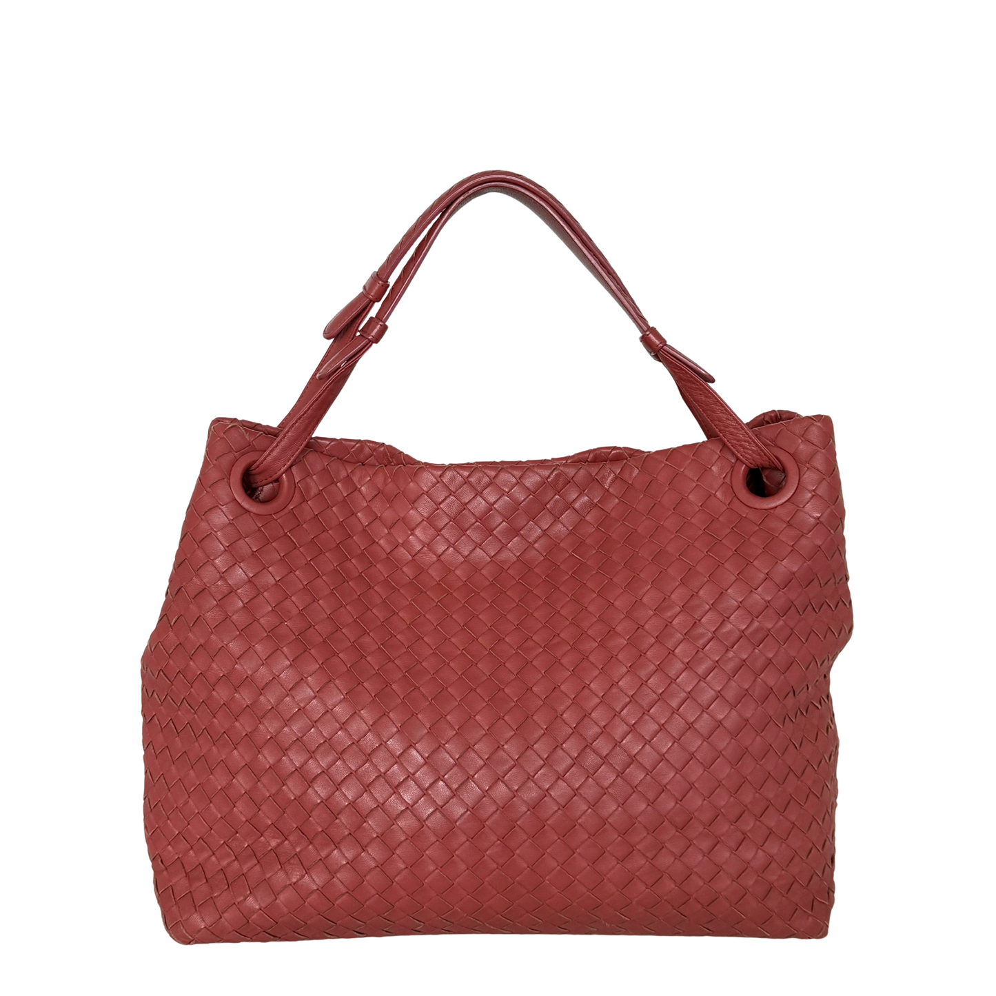 Bottega Veneta Garda Tote Bag Intrecciato Leder Rostrot / gut Bottega Veneta