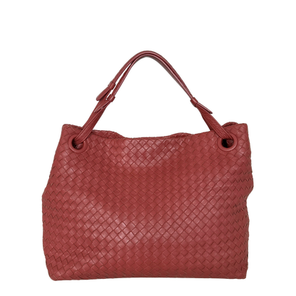 Bottega Veneta Garda Tote Bag Intrecciato Leder Rostrot / gut Bottega Veneta