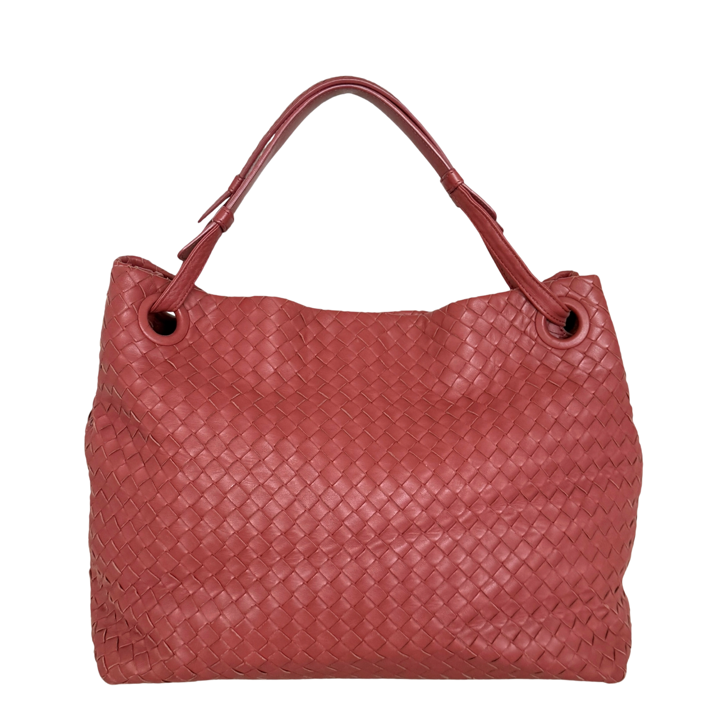 Bottega Veneta Garda Tote Bag Intrecciato Leder Rostrot / gut Bottega Veneta