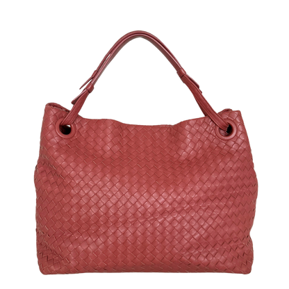 Bottega Veneta Garda Tote Bag Intrecciato Leder Rostrot / gut Bottega Veneta
