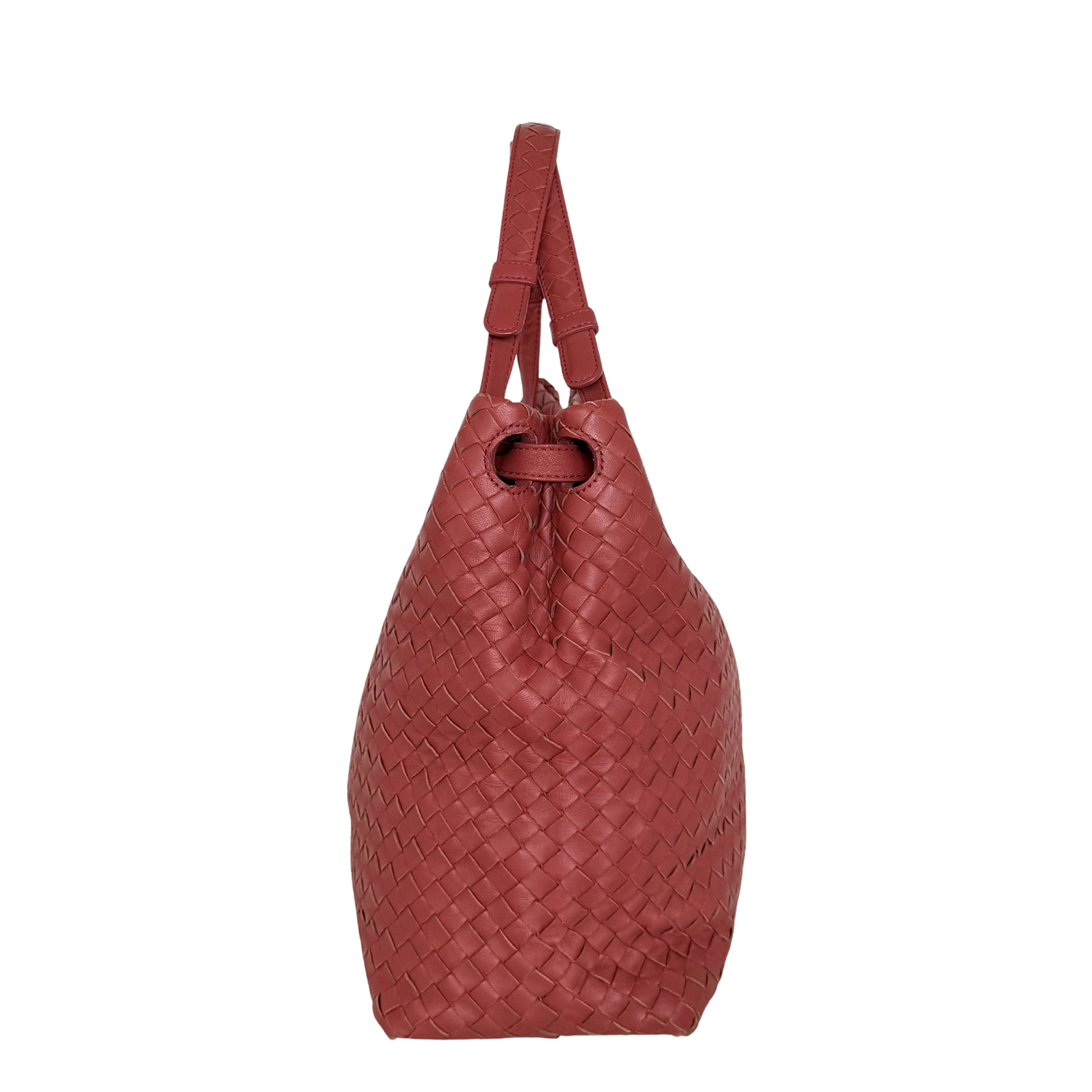 Bottega Veneta Garda Tote Bag Intrecciato Leder Rostrot / gut Bottega Veneta