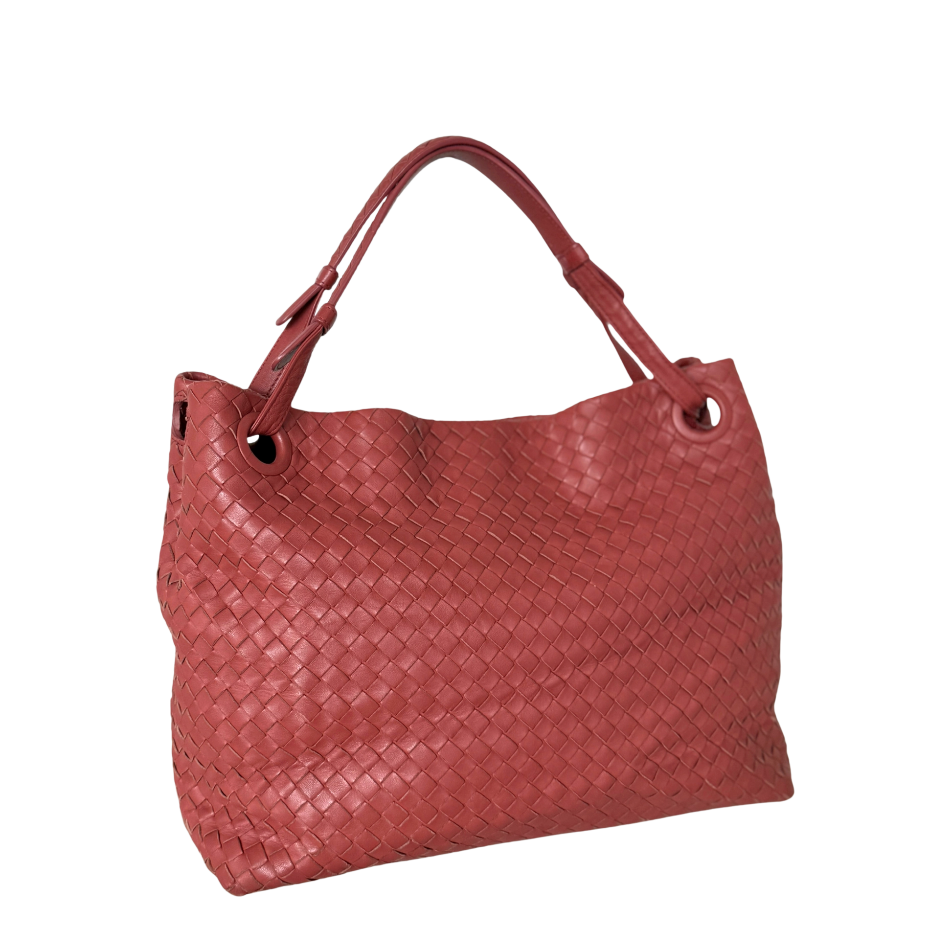 Bottega Veneta Garda Tote Bag Intrecciato Leder Rostrot / gut Bottega Veneta