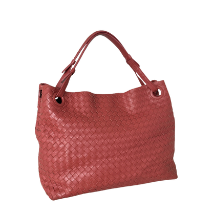Bottega Veneta Garda Tote Bag Intrecciato Leder Rostrot / gut Bottega Veneta