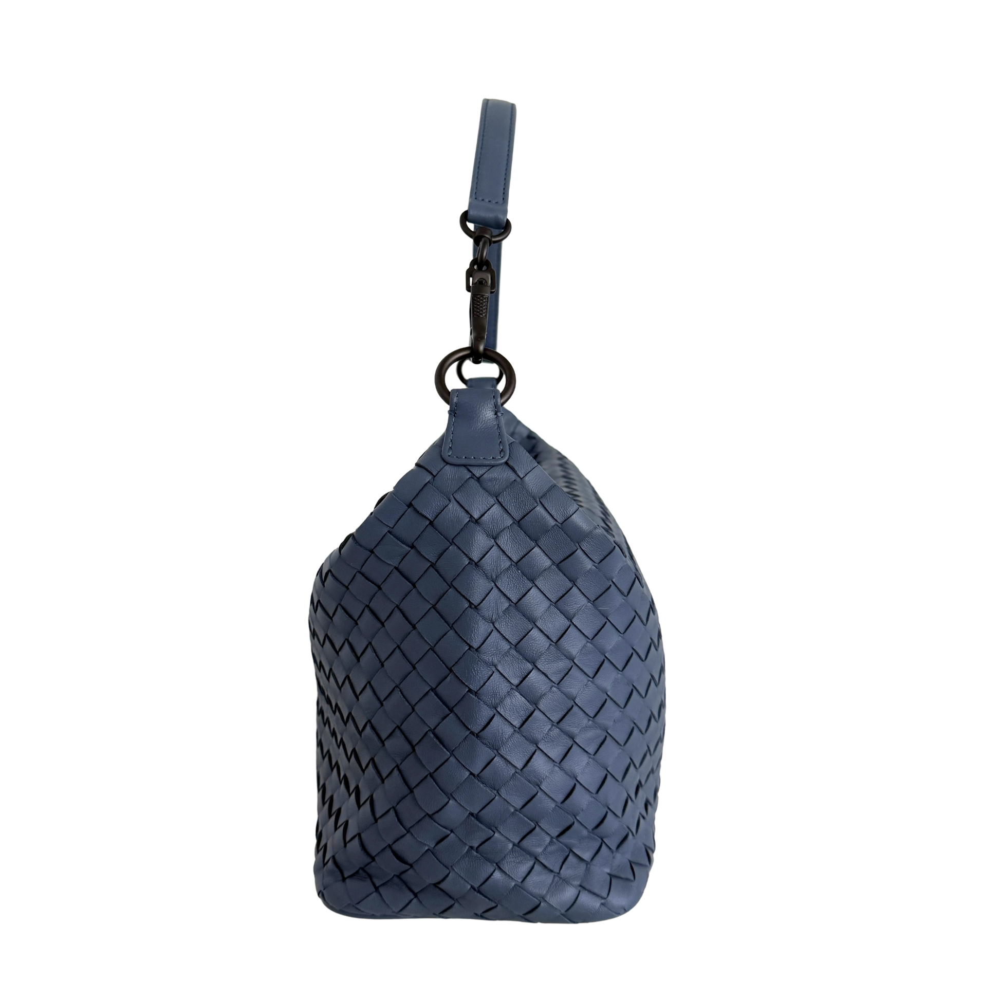 Bottega Veneta Intrecciato Leder Handtasche Blau / neuwertig Bottega Veneta