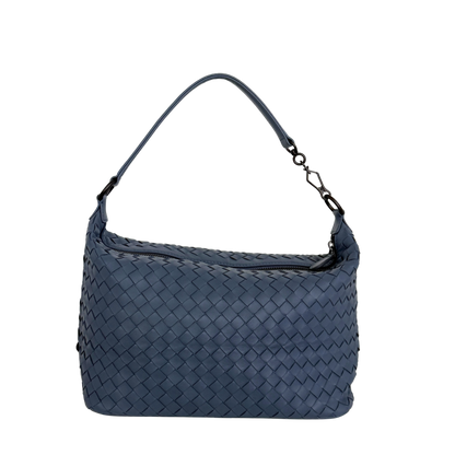 Bottega Veneta Intrecciato Leder Handtasche Blau / neuwertig Bottega Veneta