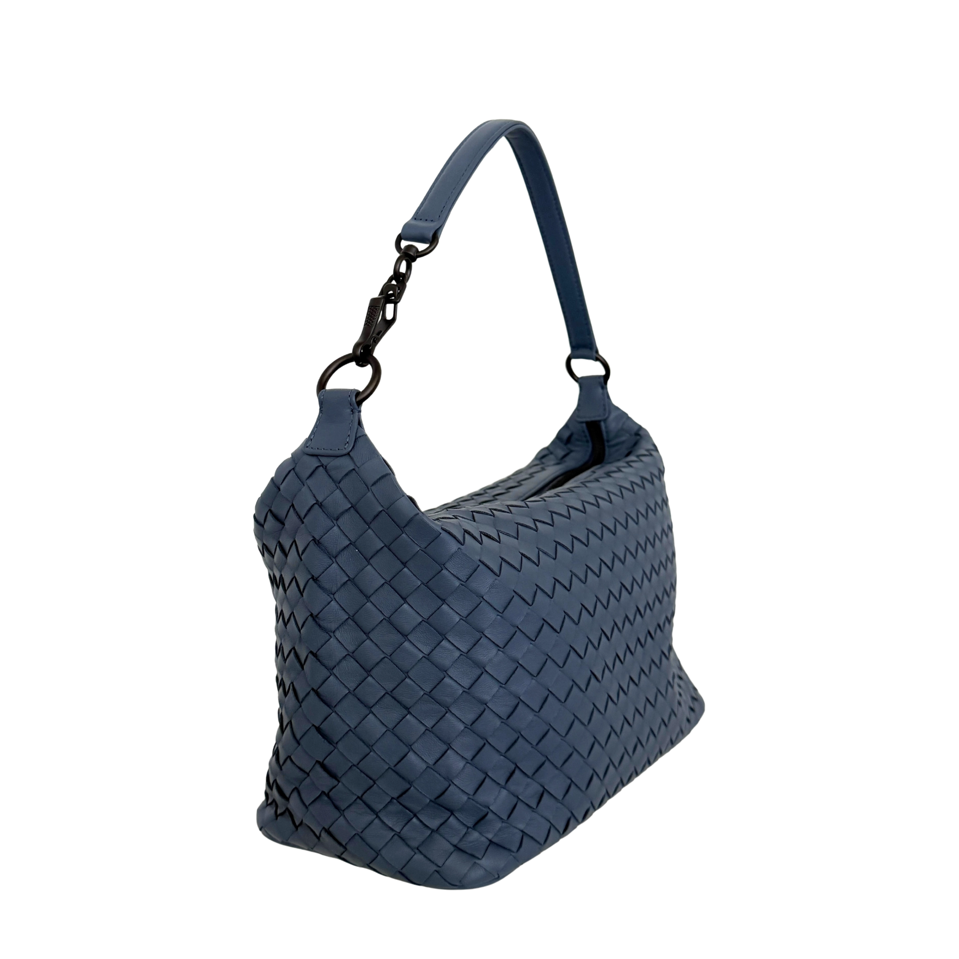 Bottega Veneta Intrecciato Leder Handtasche Blau / neuwertig Bottega Veneta
