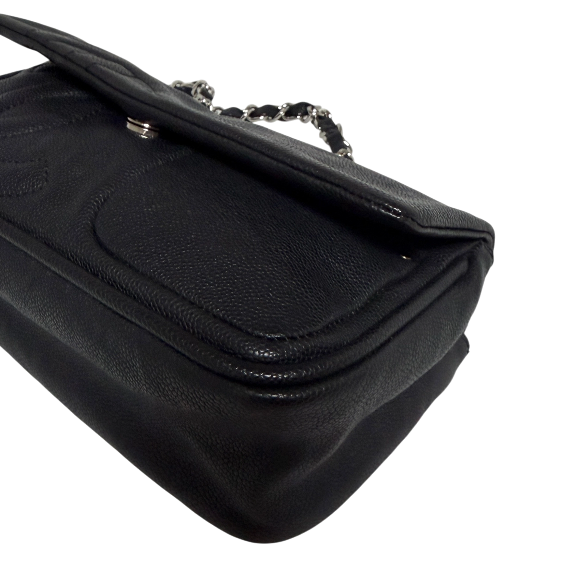 Chanel CC Flap Bag schwarz Leder /neuwertig Chanel