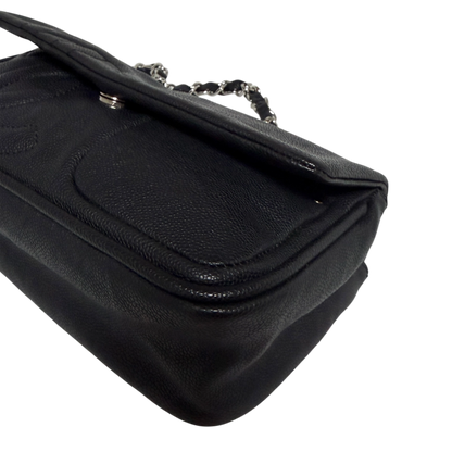 Chanel CC Flap Bag schwarz Leder /neuwertig Chanel