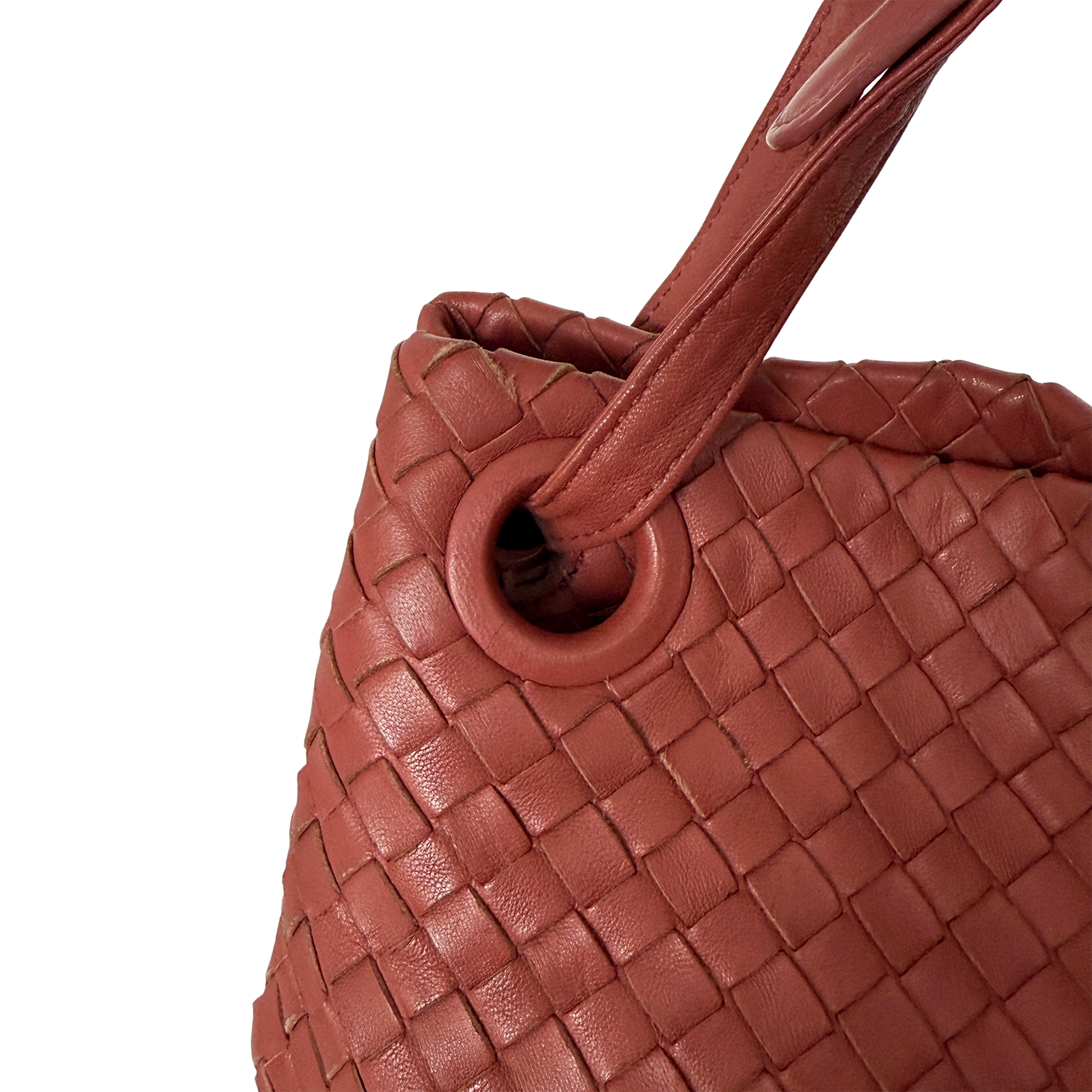 Bottega Veneta Garda Tote Bag Intrecciato Leder Rostrot / gut Bottega Veneta