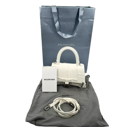 Balenciaga Hourglass S Small frayed denim limited weiß / neuwertig Balenciaga