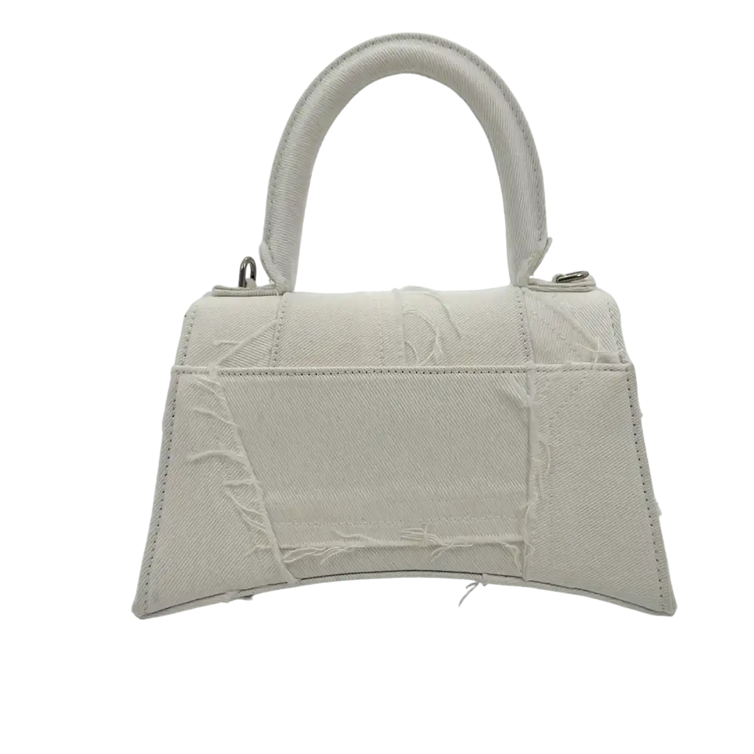 Balenciaga Hourglass S Small frayed denim limited weiß / neuwertig Balenciaga