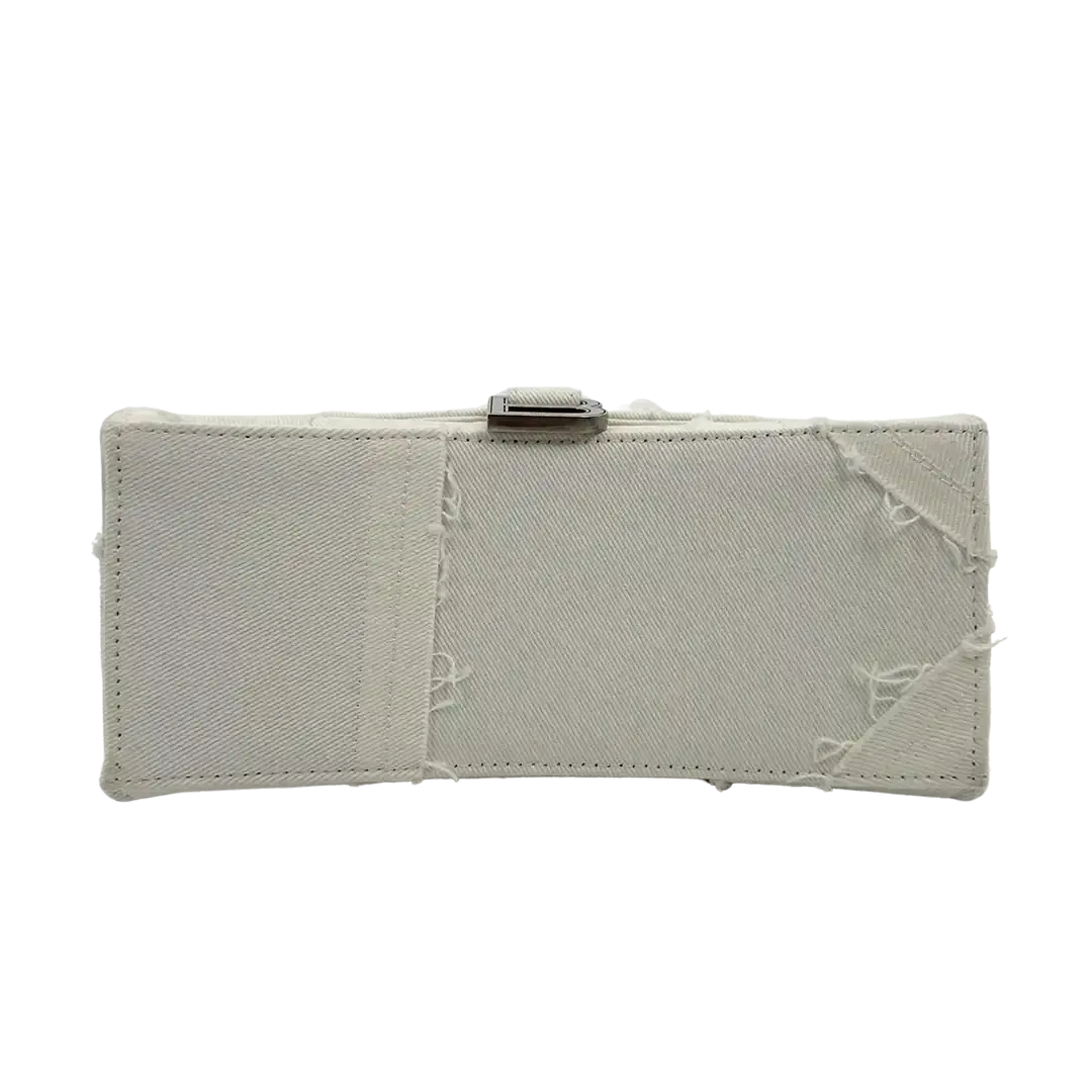 Balenciaga Hourglass S Small frayed denim limited weiß / neuwertig Balenciaga