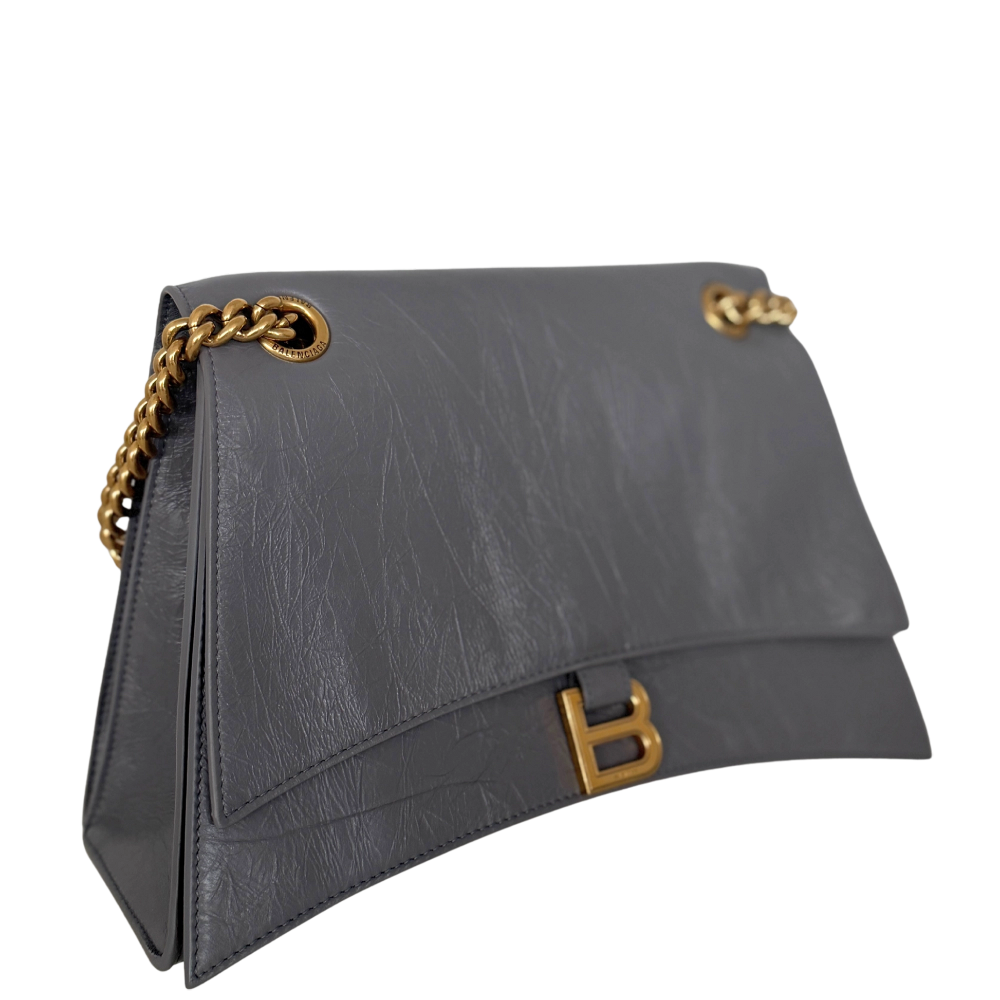 Balenciaga Crush Medium Chain Bag dunkelgrau/ neuwertig Balenciaga