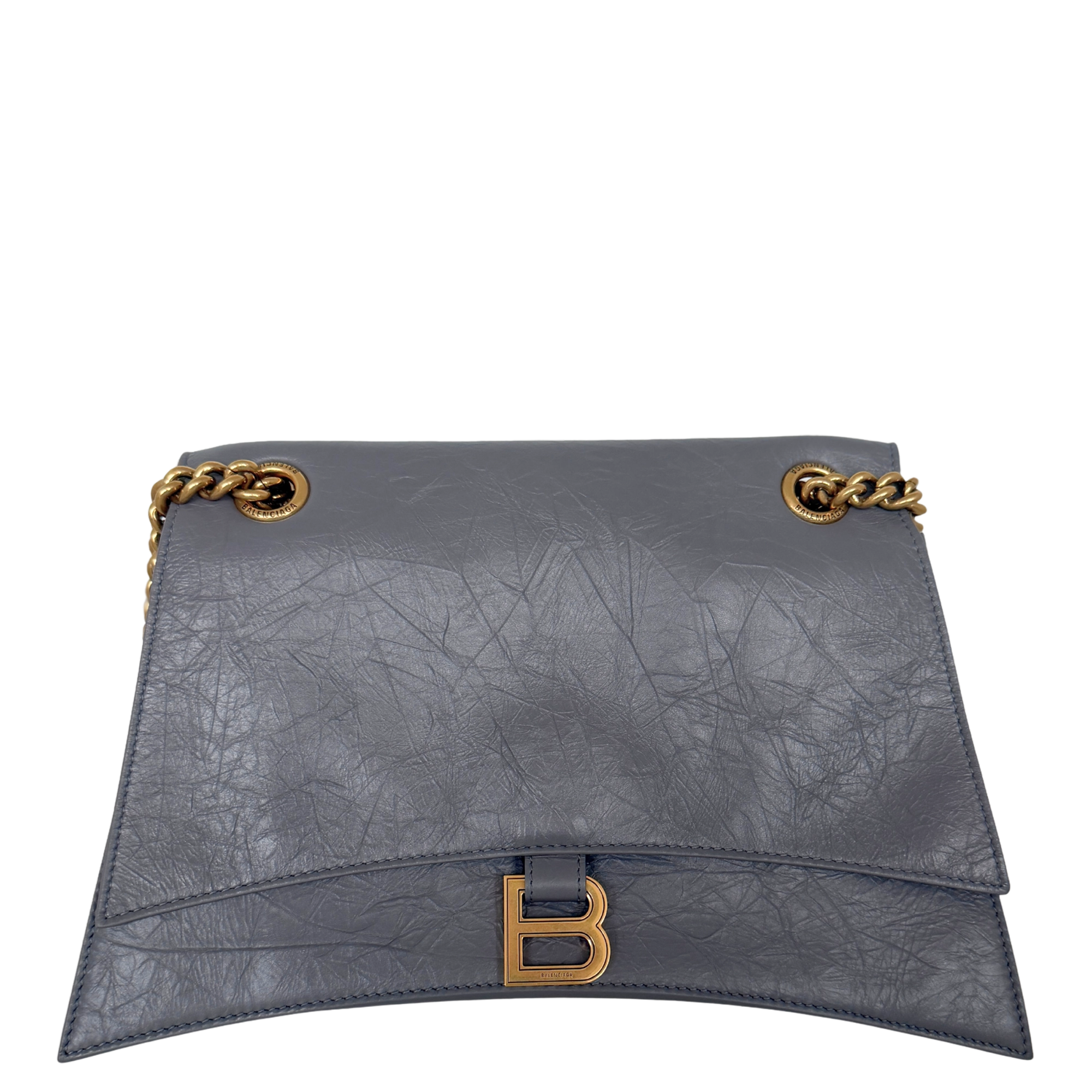 Balenciaga Crush Medium Chain Bag dunkelgrau/ neuwertig Balenciaga