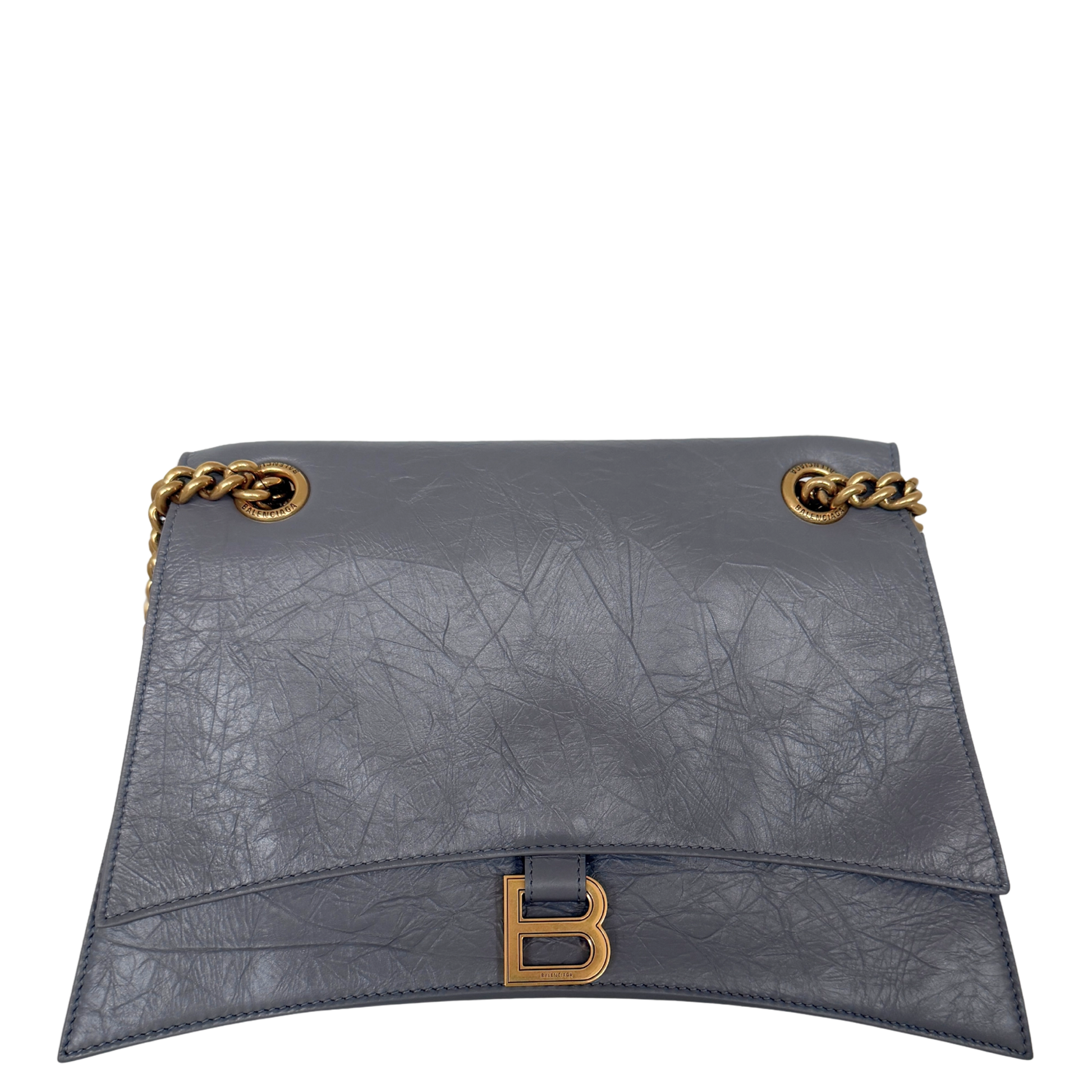 Balenciaga Crush Medium Chain Bag dunkelgrau/ neuwertig Balenciaga