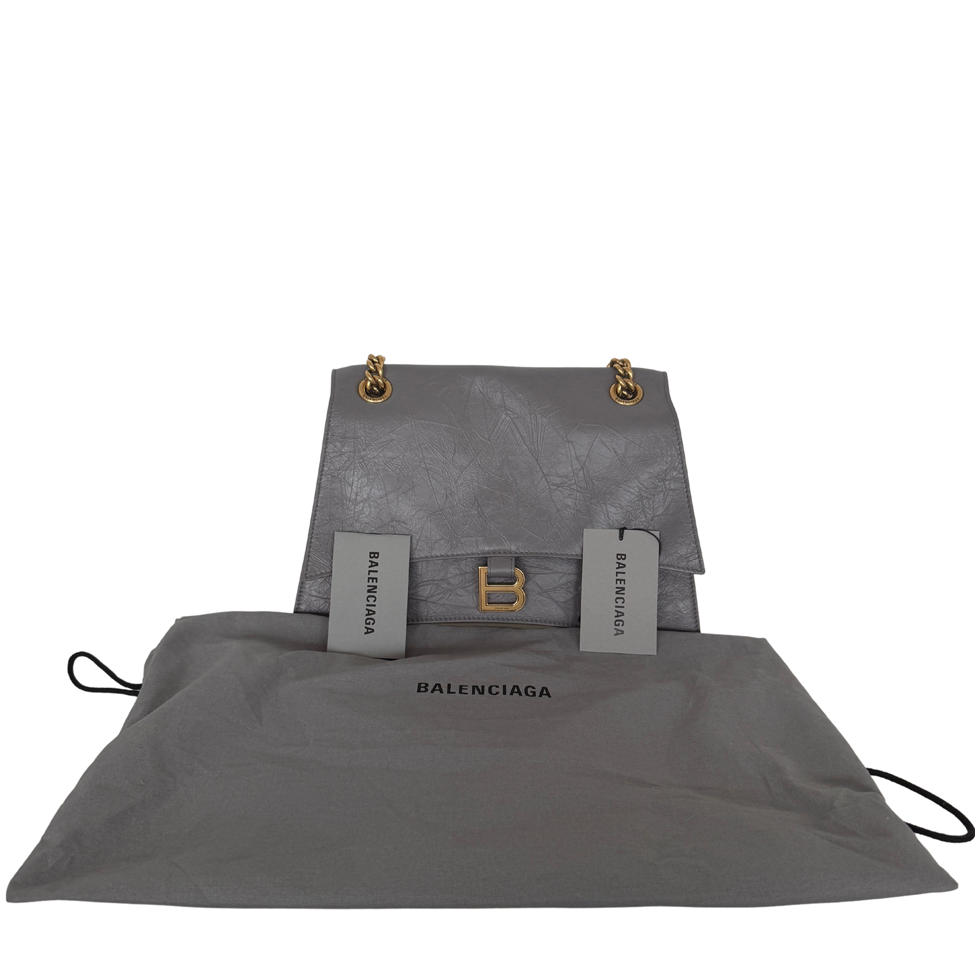 Balenciaga Crush Medium Chain Bag dunkelgrau/ neuwertig Balenciaga
