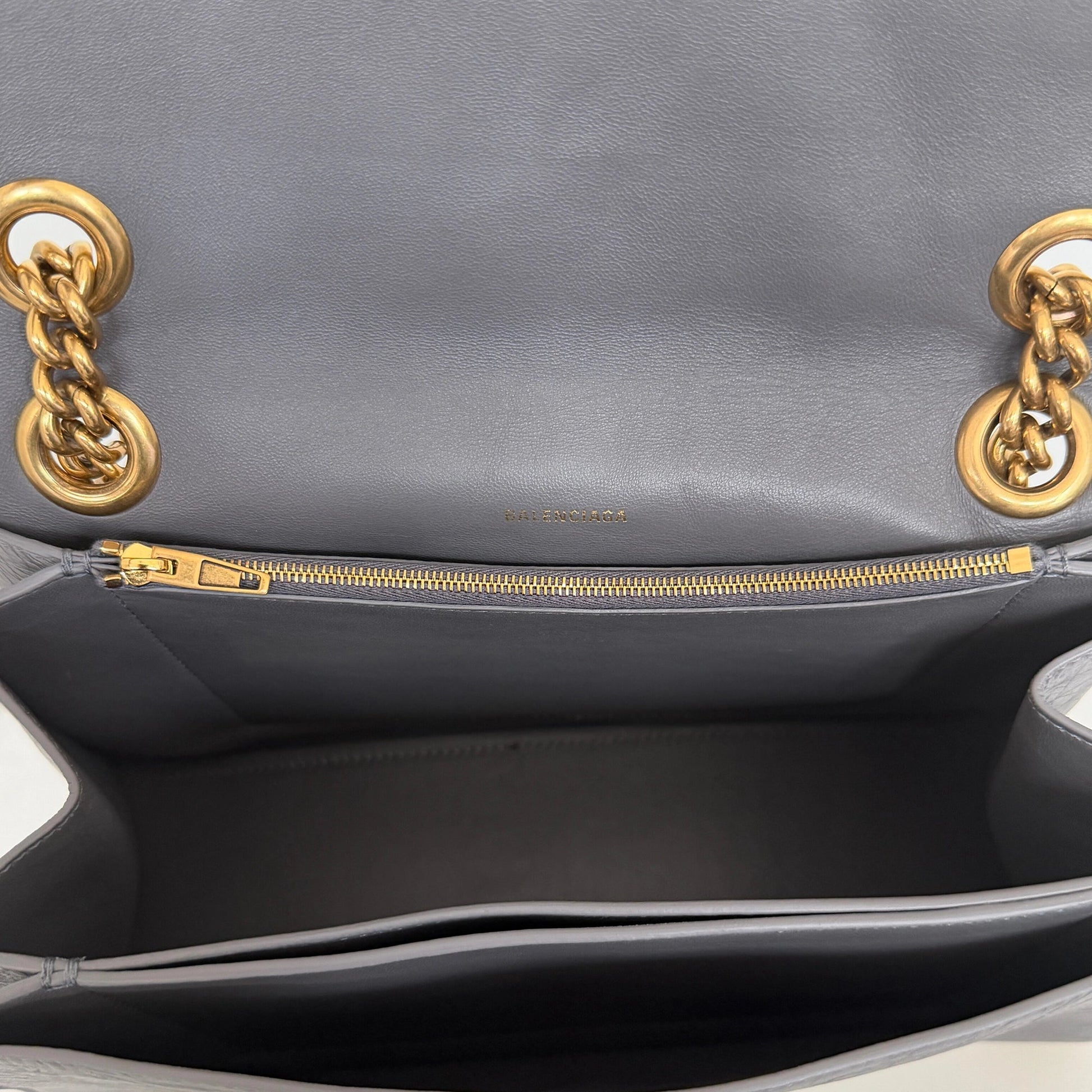 Balenciaga Crush Medium Chain Bag dunkelgrau/ neuwertig Balenciaga