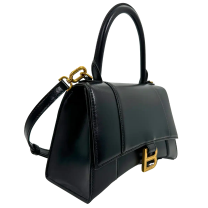 Balenciaga Hourglass S Small Bag Leder schwarz / sehr gut Balenciaga