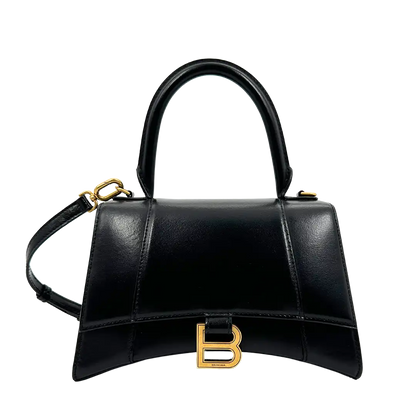 Balenciaga Hourglass S Small Bag Leder schwarz / sehr gut Balenciaga