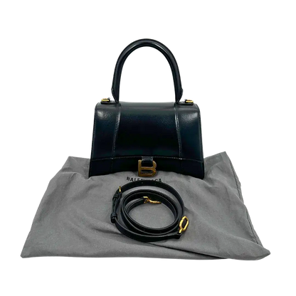 Balenciaga Hourglass S Small Bag Leder schwarz / sehr gut Balenciaga