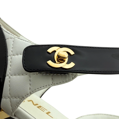 Chanel Mary Jane Ballerinas Größe 40 Weiß / sehr gut Chanel