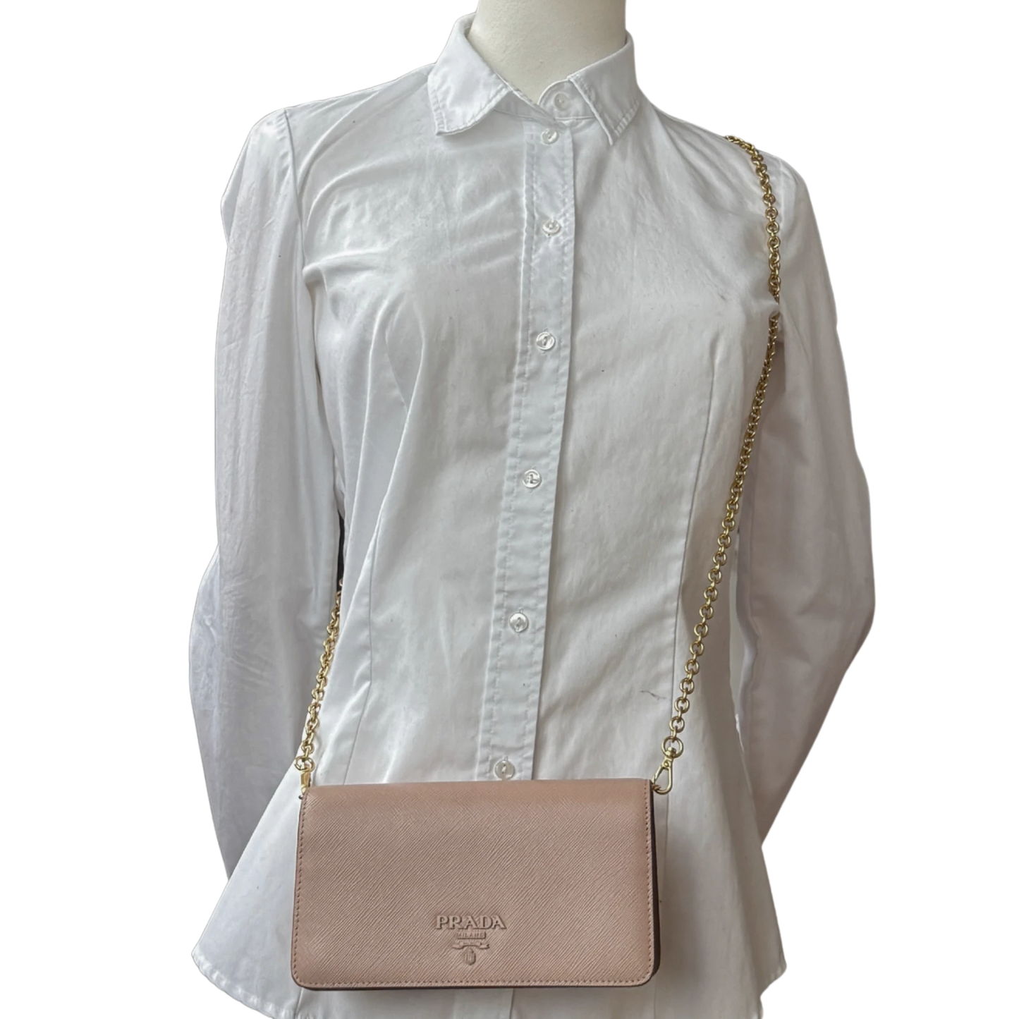 Prada Wallet on Chain Mini Bandoliera Cipria / neuwertig Prada