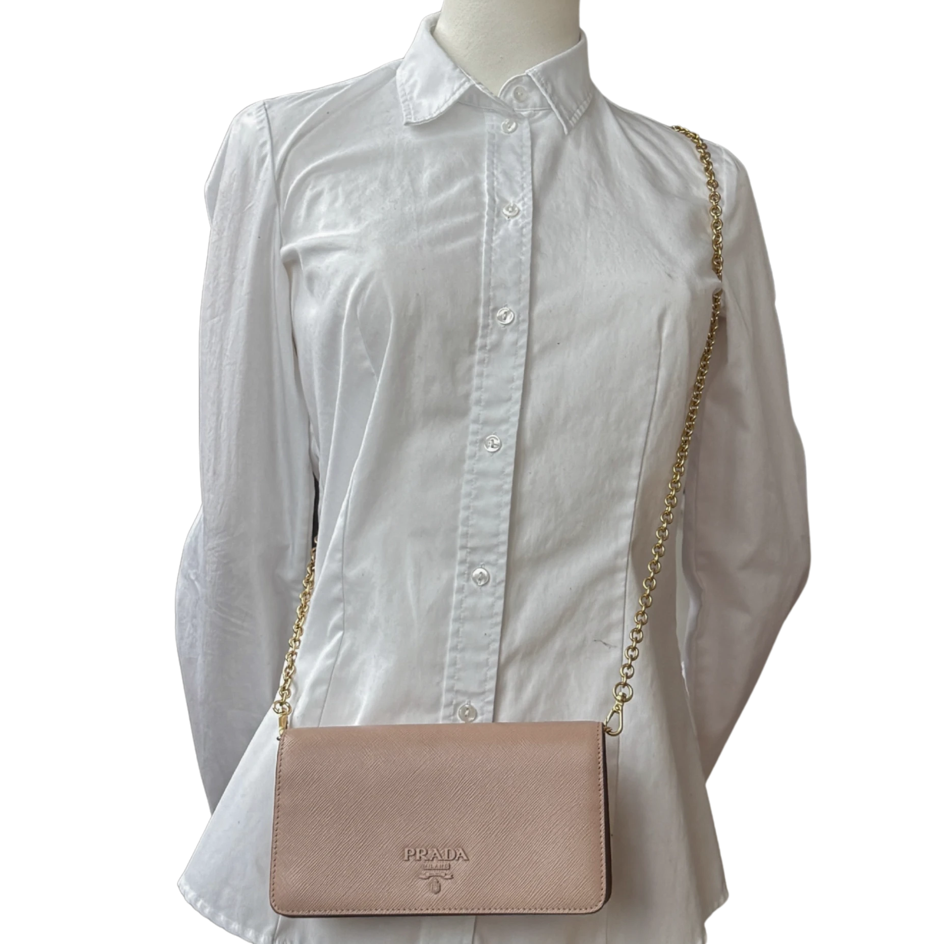 Prada Wallet on Chain Mini Bandoliera Cipria / neuwertig Prada