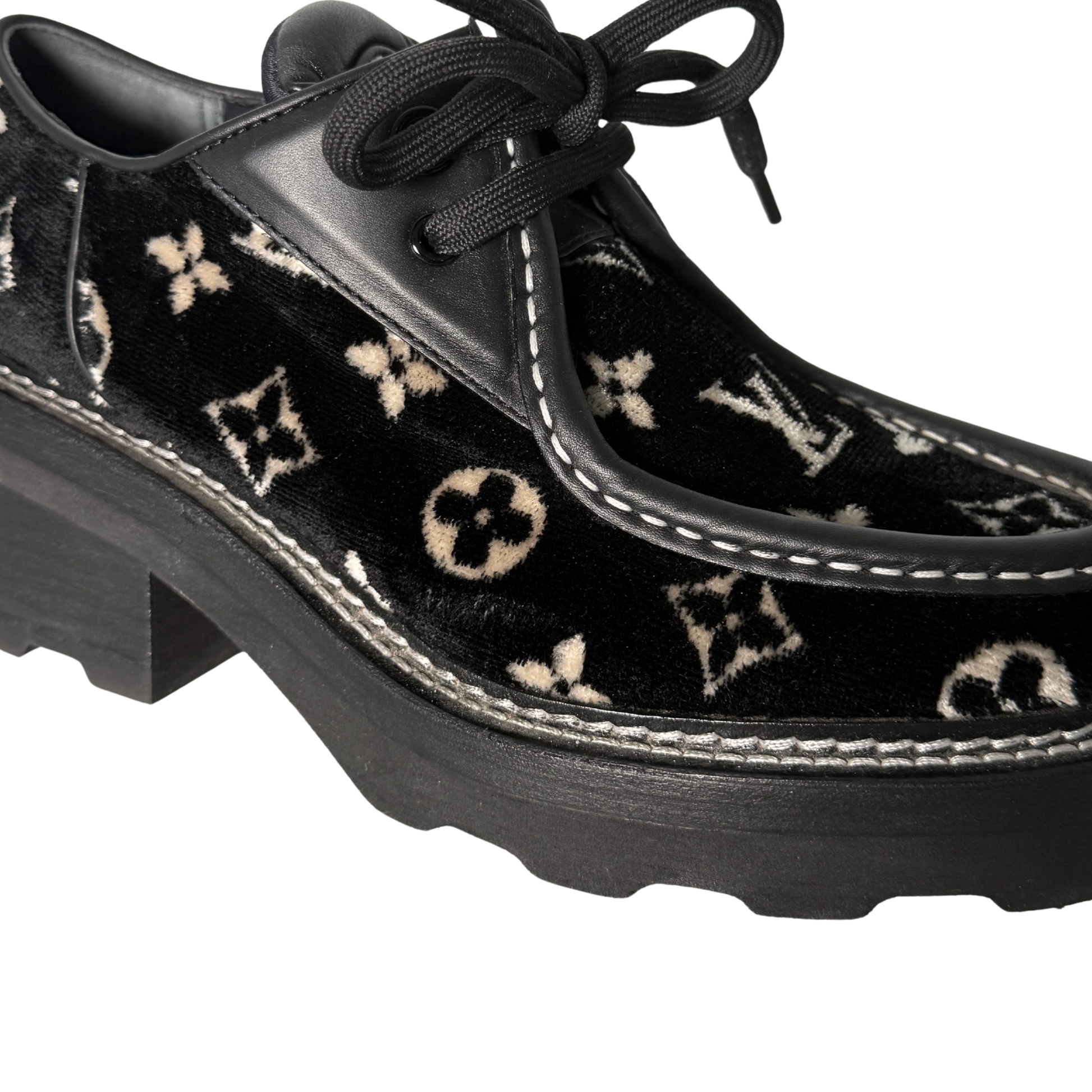 Louis Vuitton Beaubourg Plateau-Schuhe Größe 38 Schwarz Fullset / sehr gut Louis Vuitton