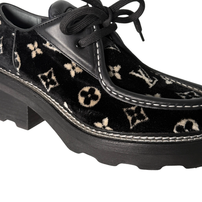 Louis Vuitton Beaubourg Plateau-Schuhe Größe 38 Schwarz Fullset / sehr gut Louis Vuitton