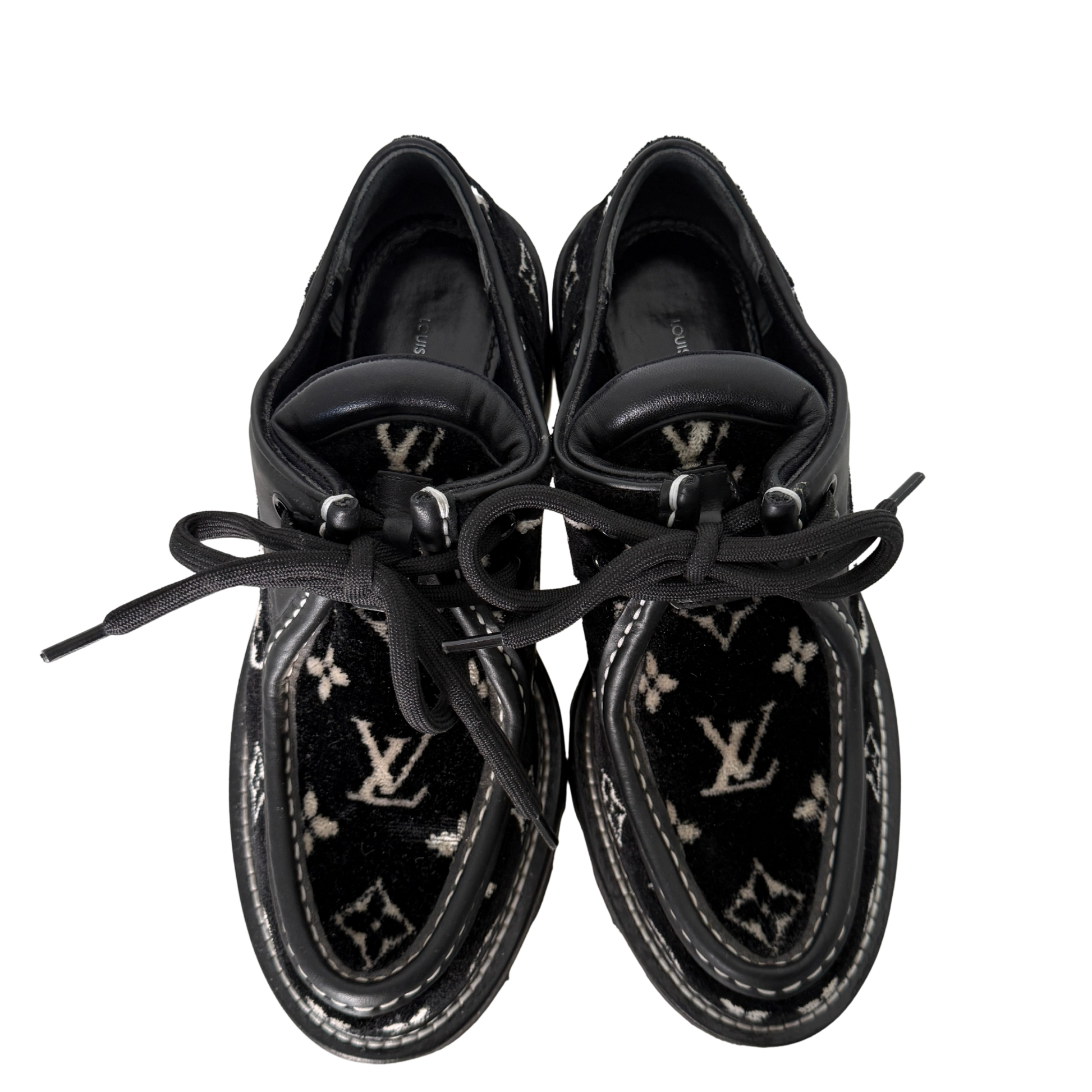 Louis Vuitton Beaubourg Plateau-Schuhe Größe 38 Schwarz Fullset / sehr gut Louis Vuitton