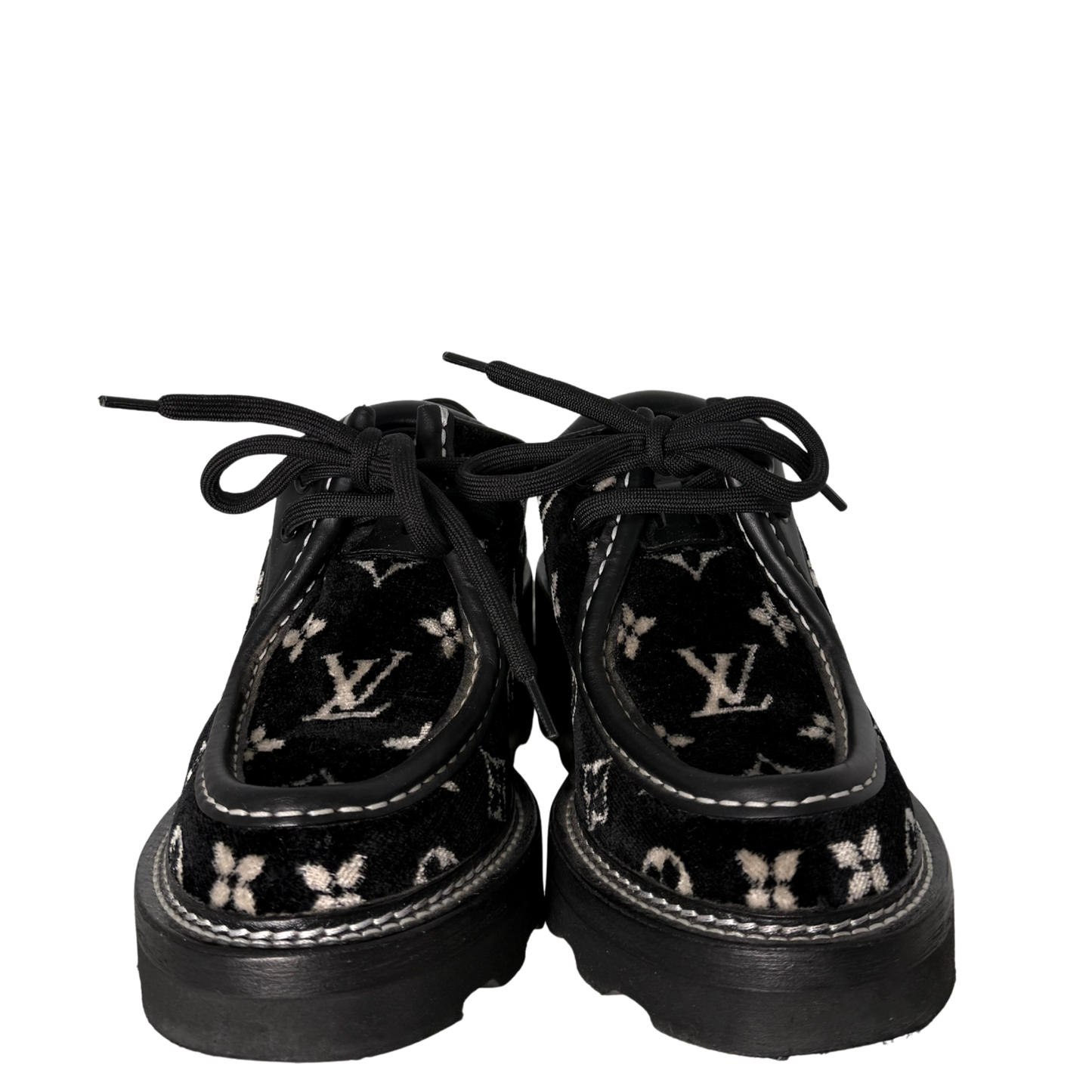 Louis Vuitton Beaubourg Plateau-Schuhe Größe 38 Schwarz Fullset / sehr gut Louis Vuitton