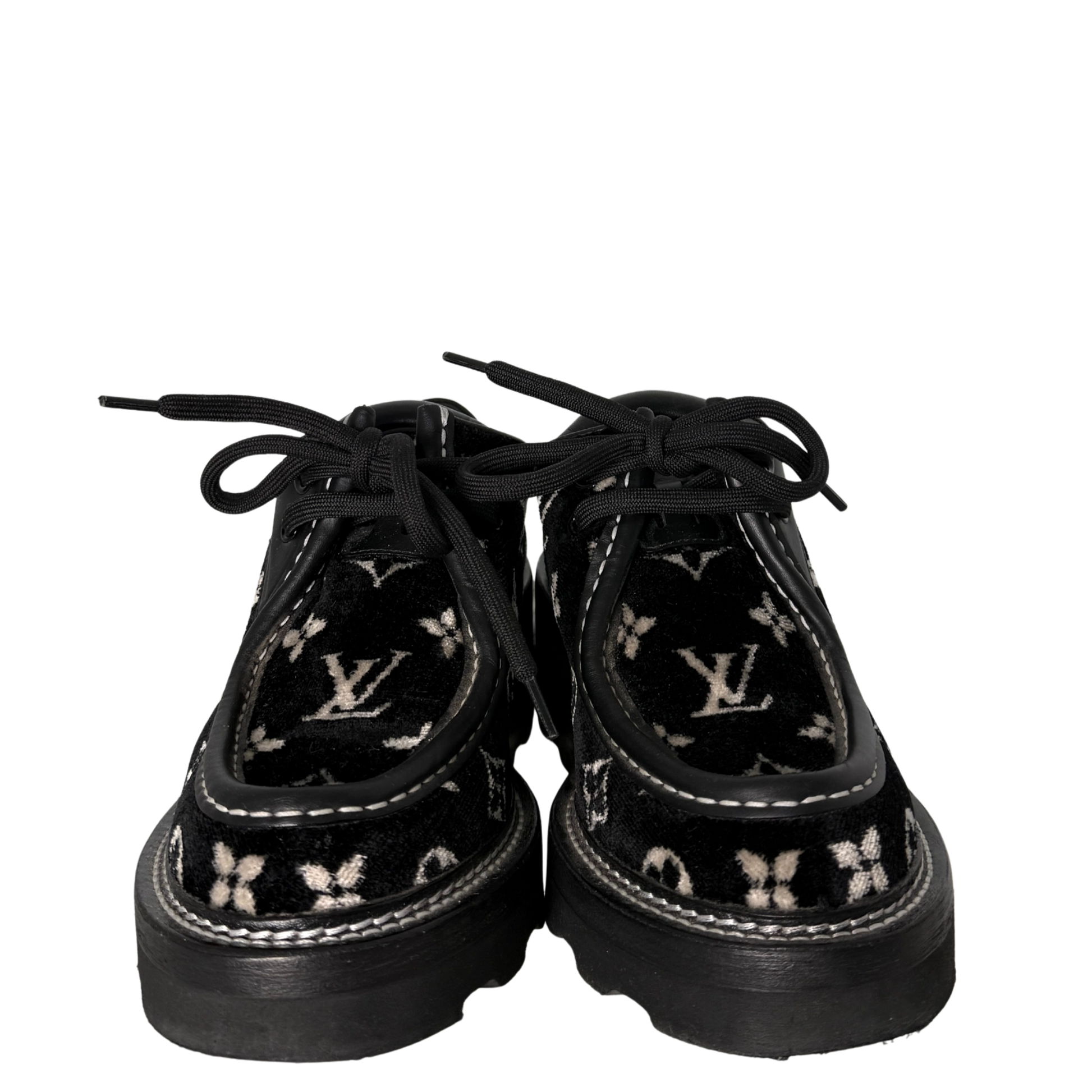 Louis Vuitton Beaubourg Plateau-Schuhe Größe 38 Schwarz Fullset / sehr gut Louis Vuitton