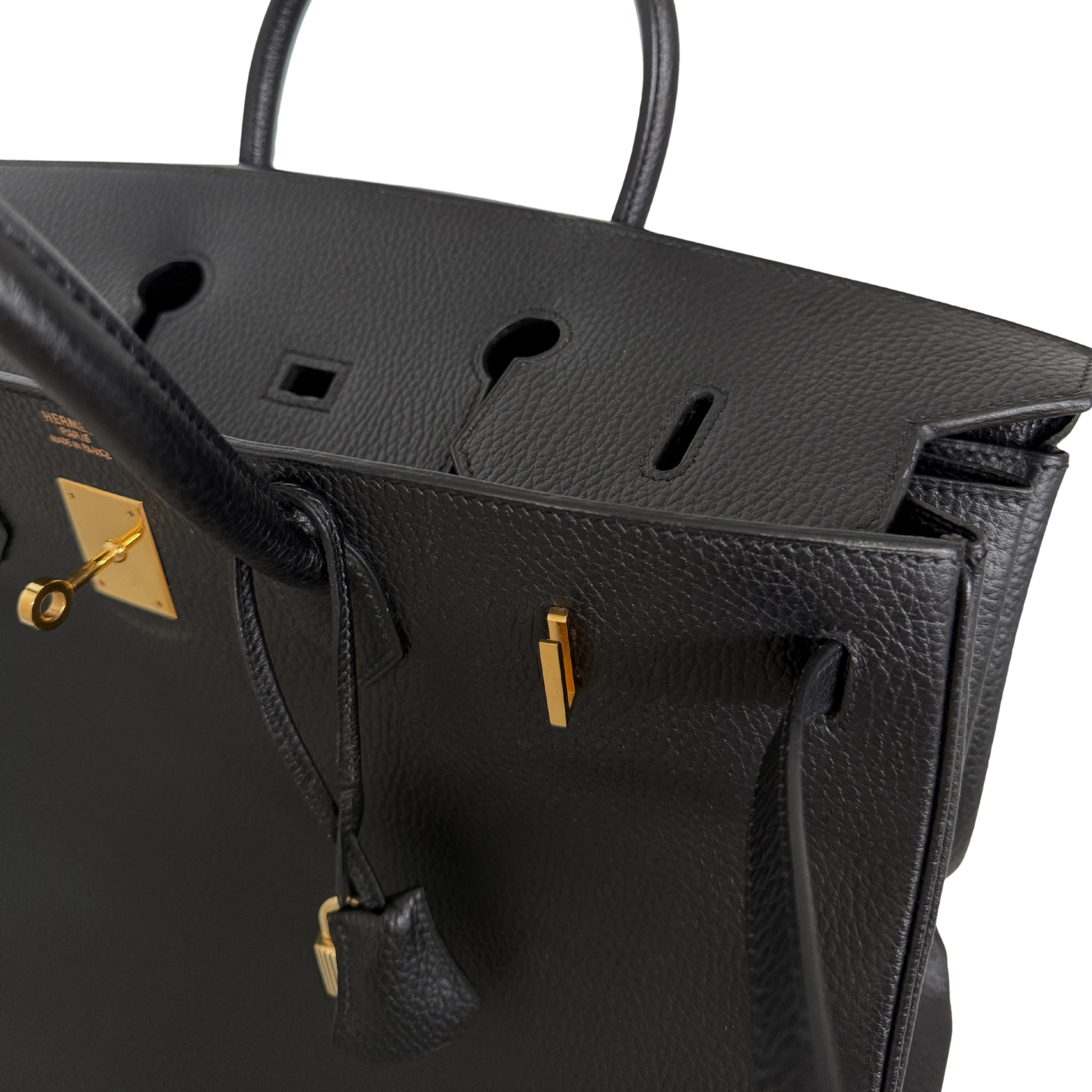 Hermès Birkin Bag 40 Clemence Leder Schwarz Gold Hardware 1998 / sehr gut Hermès