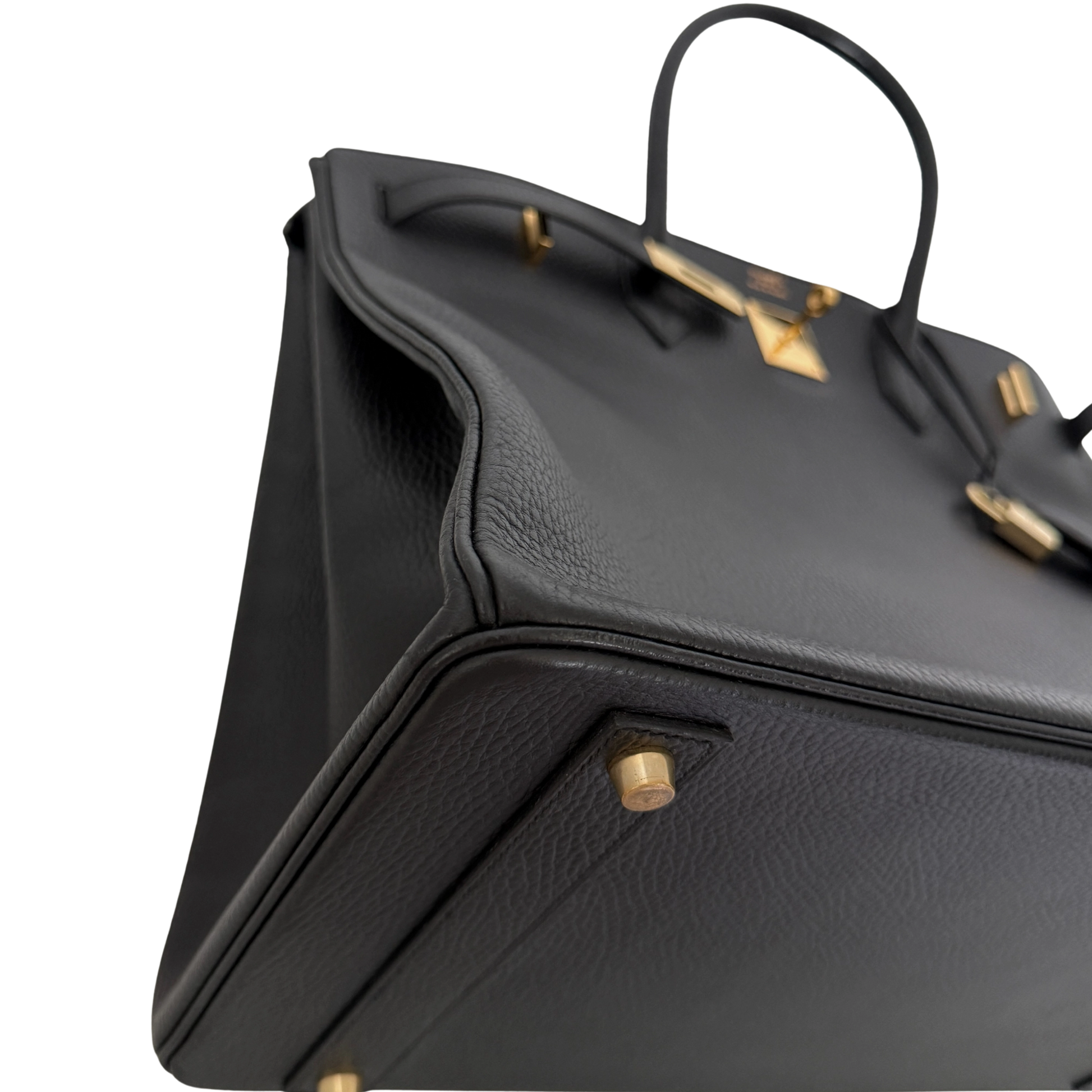 Hermès Birkin Bag 40 Clemence Leder Schwarz Gold Hardware 1998 / sehr gut Hermès