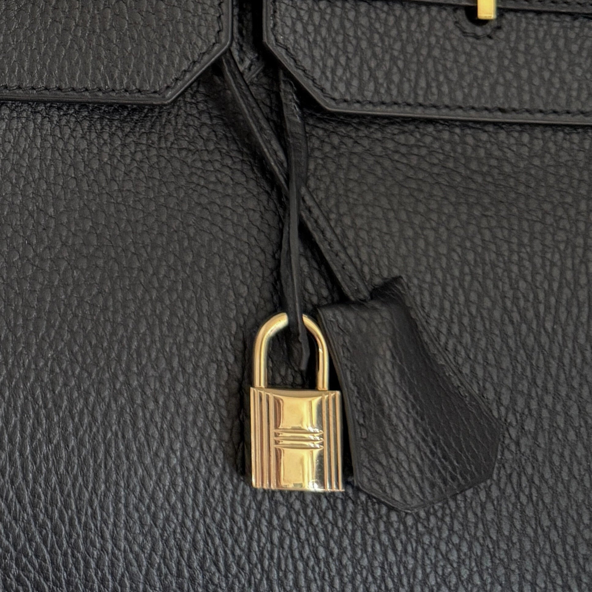 Hermès Birkin Bag 40 Clemence Leder Schwarz Gold Hardware 1998 / sehr gut Hermès