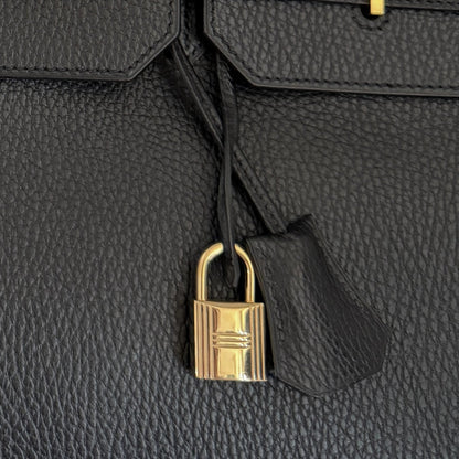 Hermès Birkin Bag 40 Clemence Leder Schwarz Gold Hardware 1998 / sehr gut Hermès