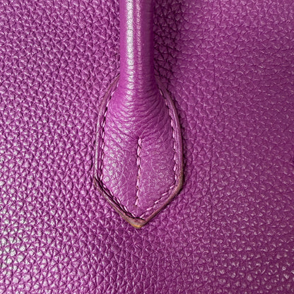 Hermès Birkin Bag 35 Togo Leder lila Palladium Hardware 2014 / gut Hermès