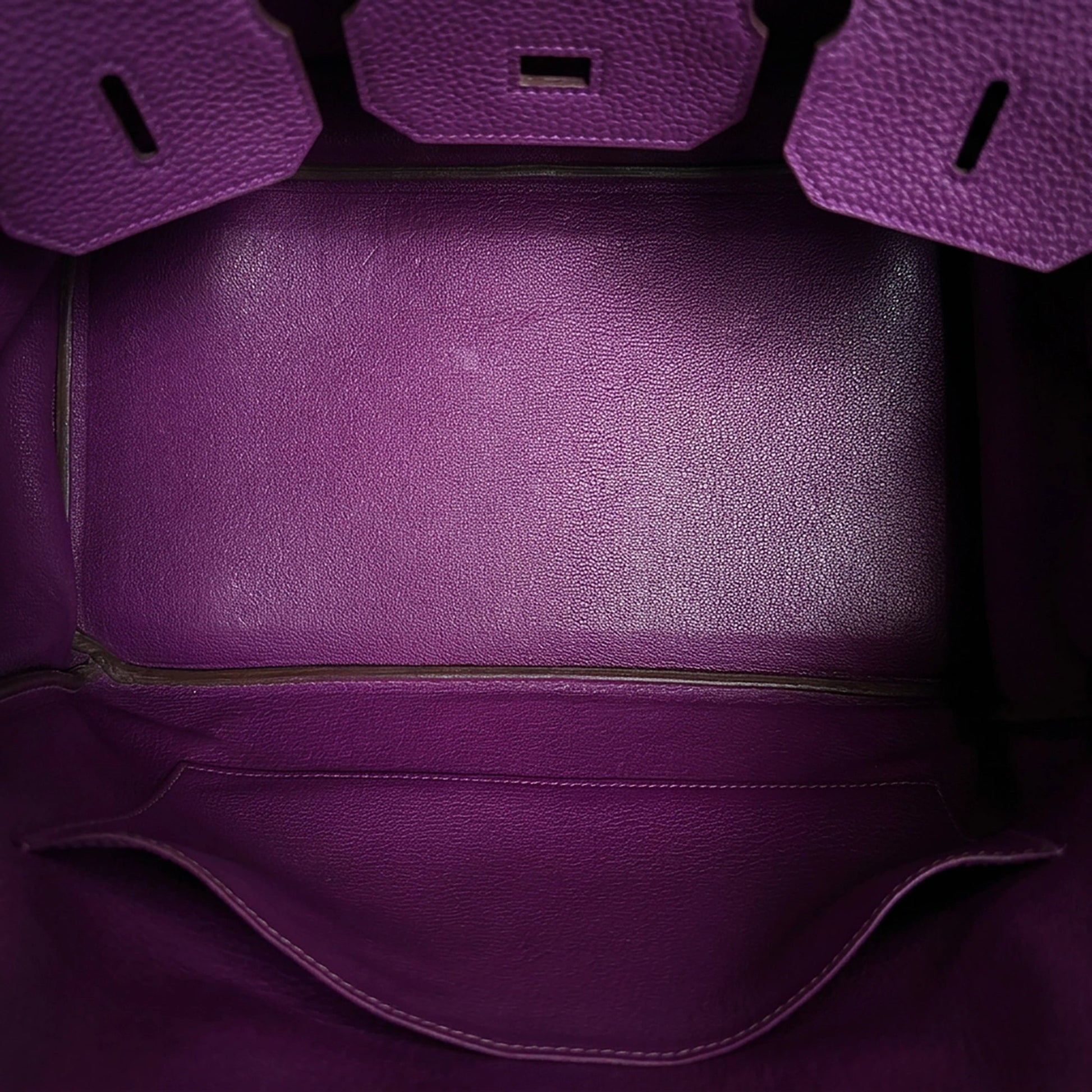 Hermès Birkin Bag 35 Togo Leder lila Palladium Hardware 2014 / gut Hermès